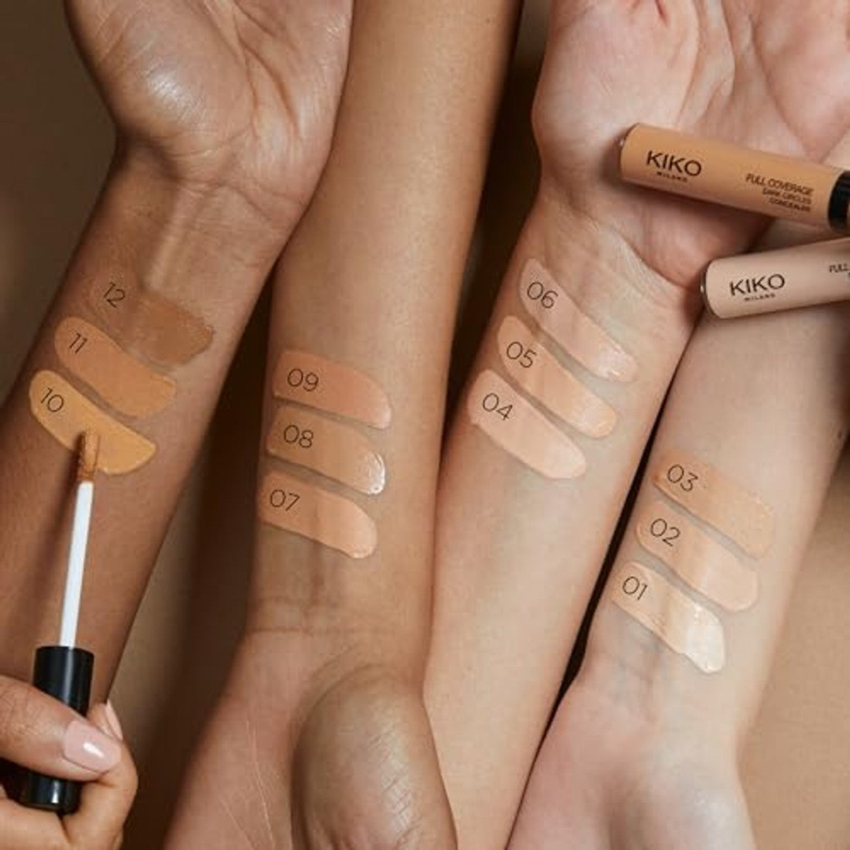 Kiko Milano Full Coverage Dark Circles Concealer Kleur 06 Hazelnut - 6-pack