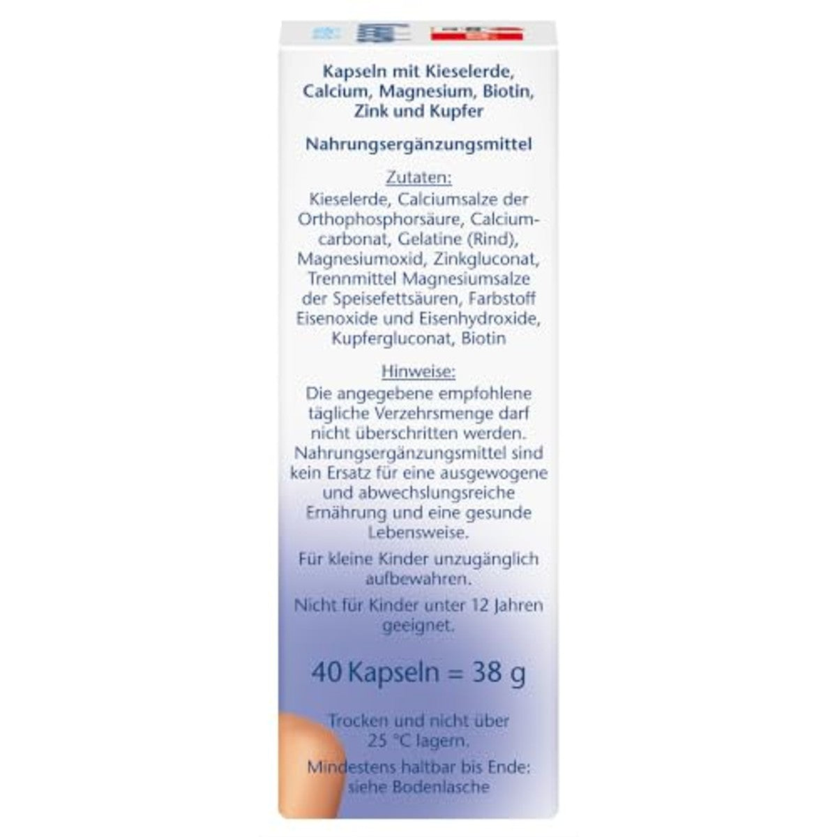 Doppelherz Kiezelaarde + Biotine + Zink 40 Capsules - 3-pack
