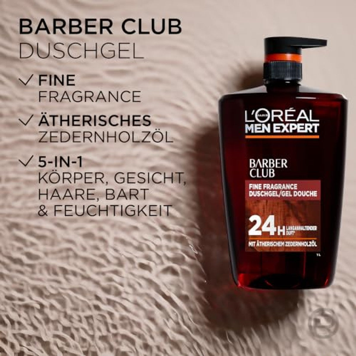 L'Oréal Men Expert Barber Club Douchegel 3 x 1000 ml - Voordeelverpakking