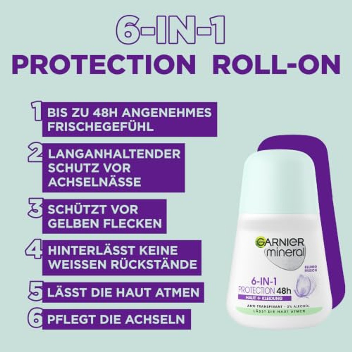 Garnier Mineral Protection 6-in-1 Roll-On 50 ml – Garnier