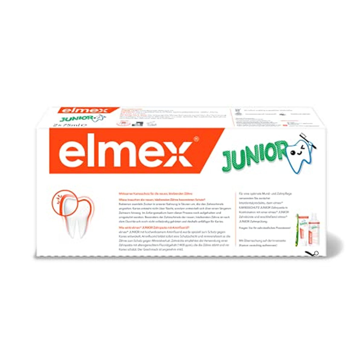 ELMEX Junior Tandpasta 6-12 jaar 2 x 75 ml – ELMEX