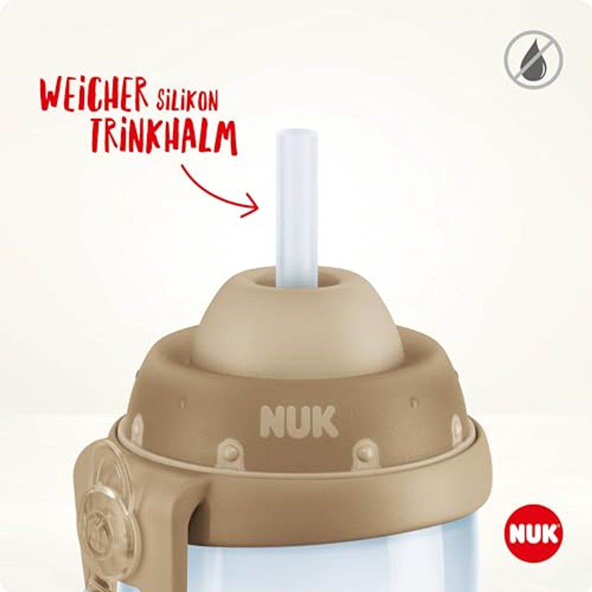 NUK Flexi Cup drinkbeker voor peuters 12+ maanden blauw 6 x 300 ml - Voordeelverpakking
