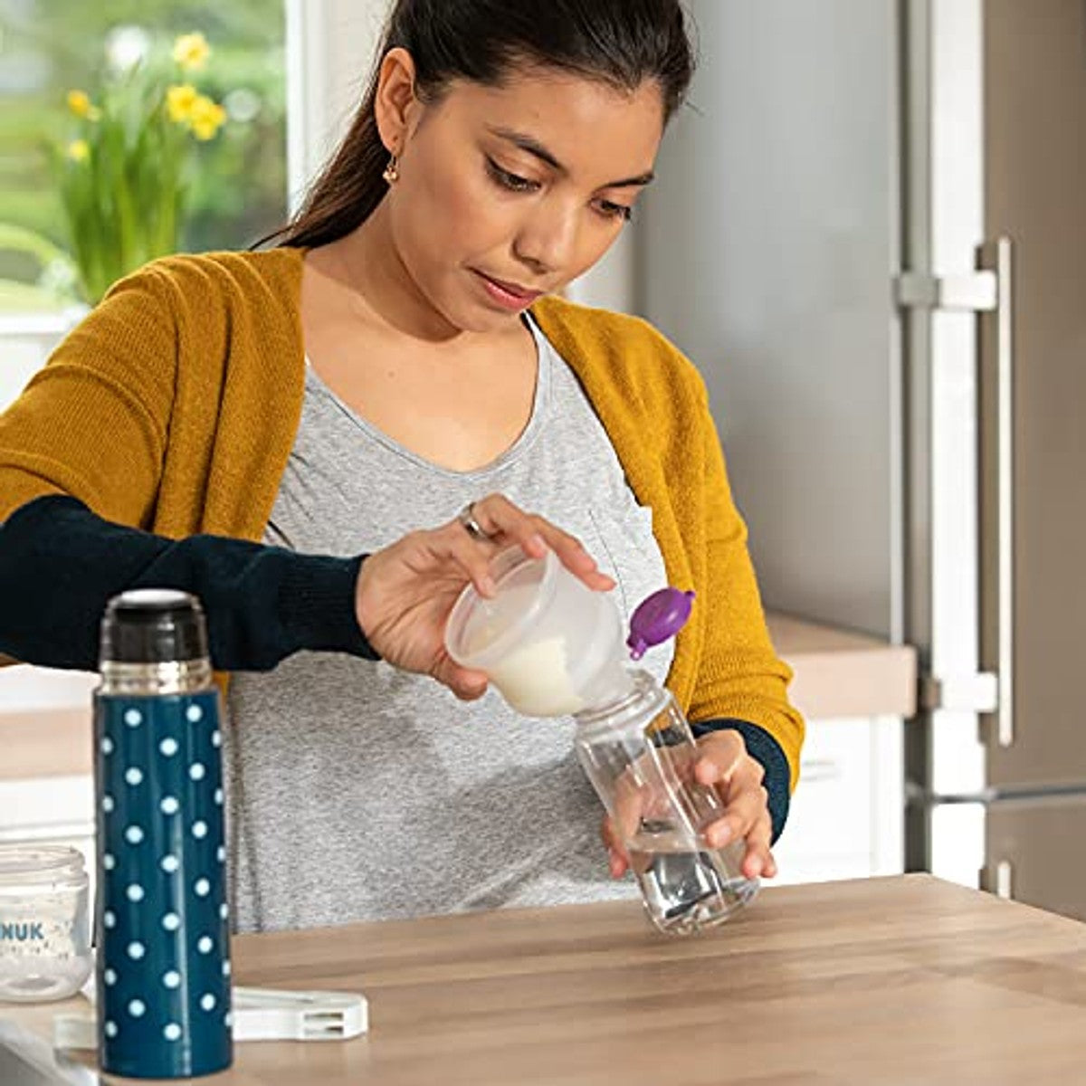 NUK Portioneerder voor melkpoeder, BPA-vrij, 3 stuks petrol – NUK