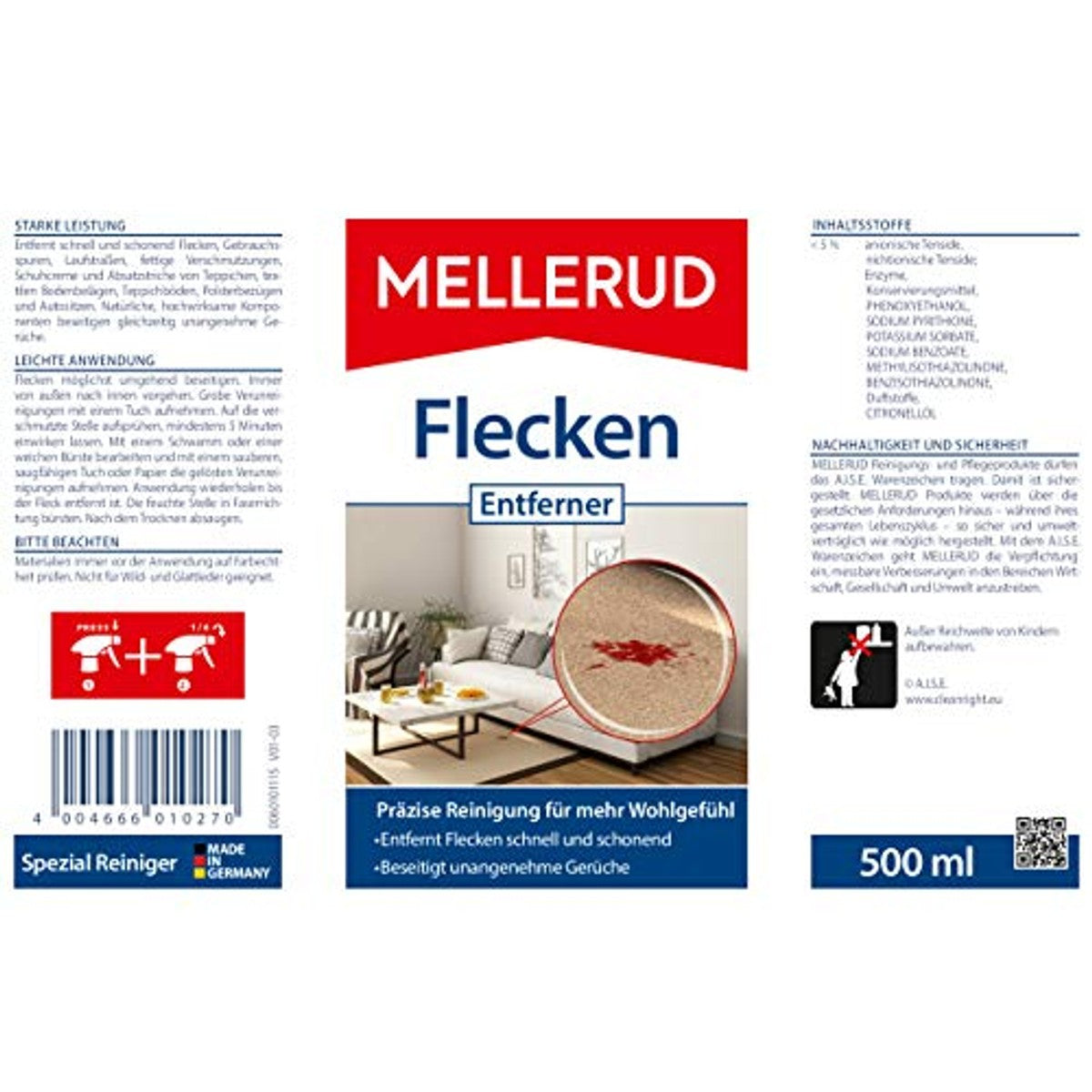 Mellerud Vlekverwijderaar 6 x 0,5 l - Voordeelverpakking