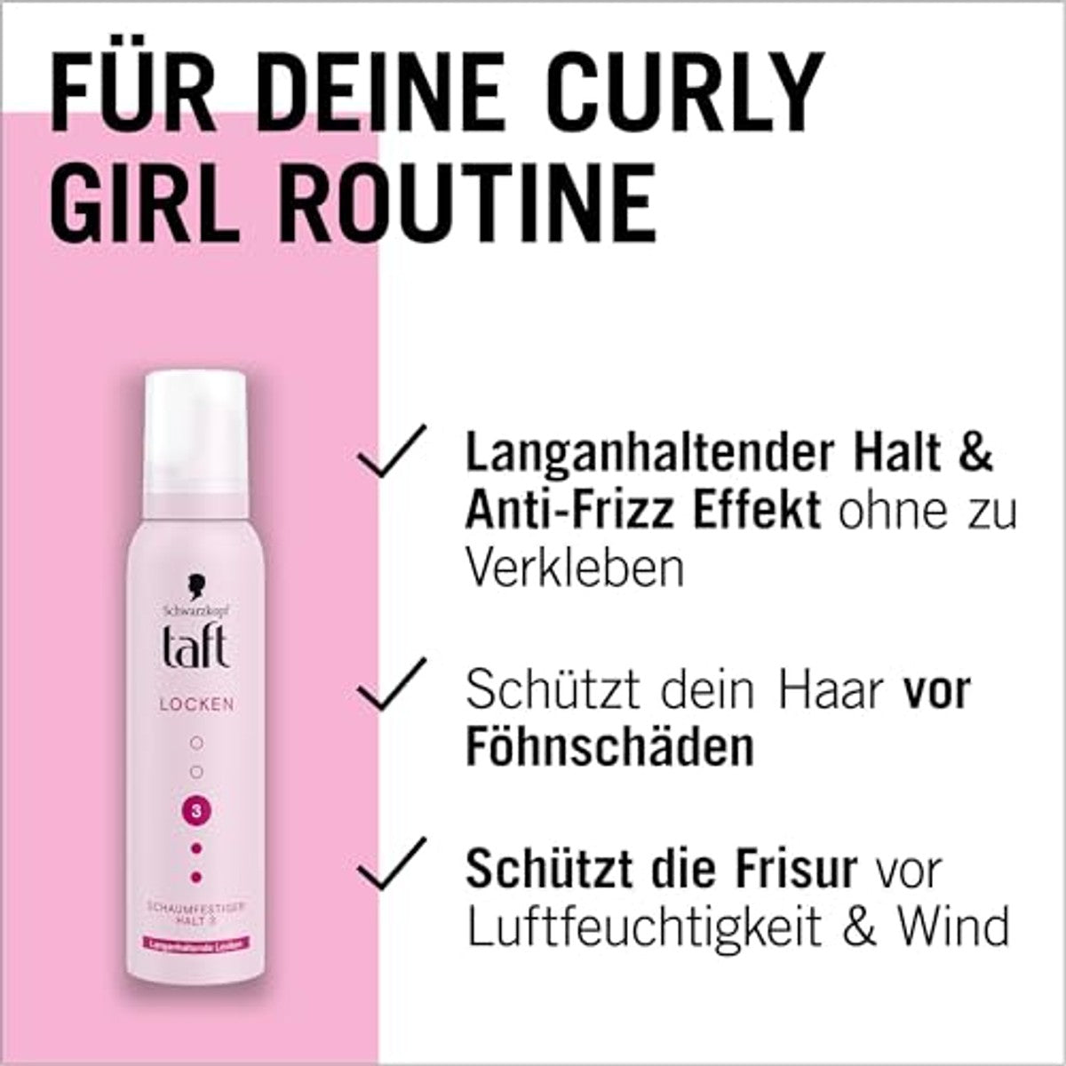 TAFT Schuimvaste Krullen 6 x 150 ml - Voordeelverpakking