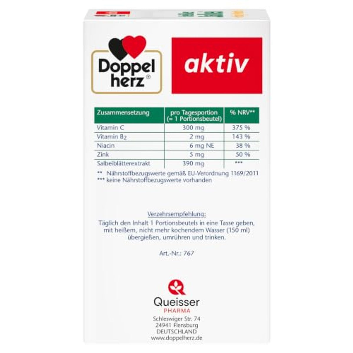 Doppelherz Hete Salie met Honing en Menthol 10 zakjes - 3-pack