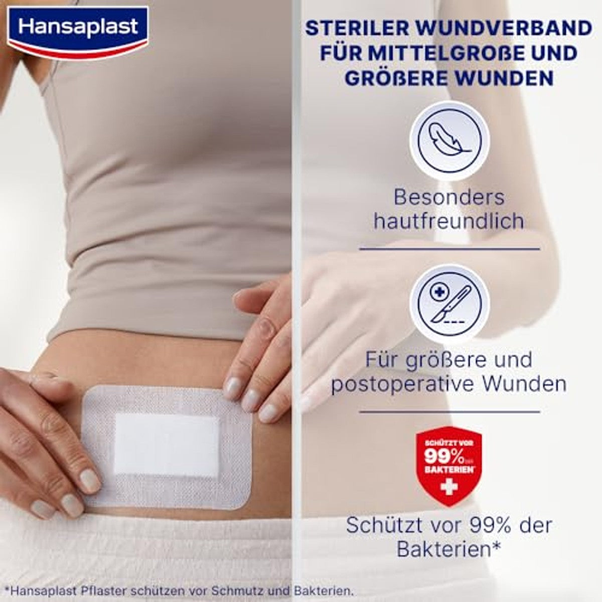 Hansaplast Sensitive XXL pleisters, per stuk verpakt - 6-pack