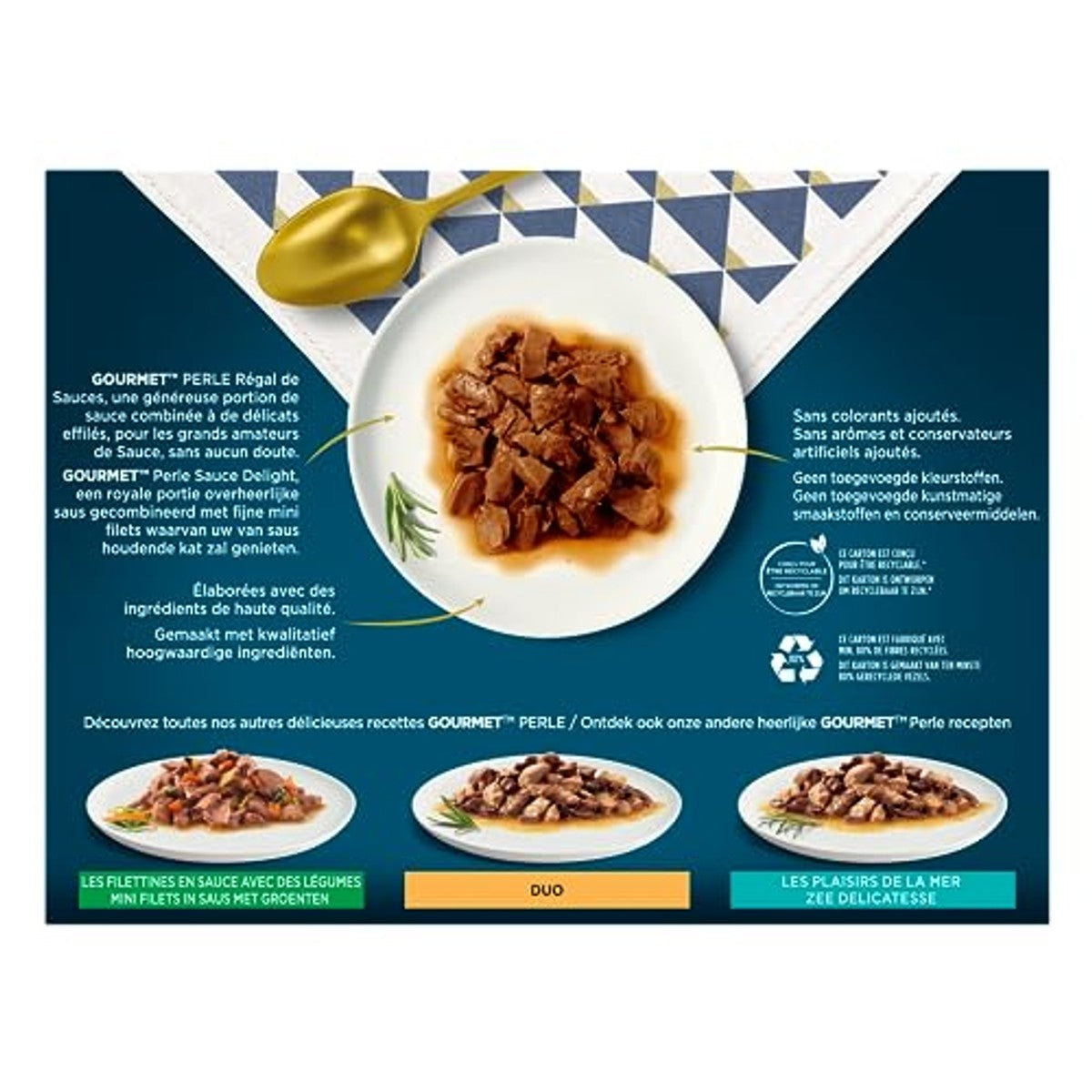 Gourmet Parel Sauzenrek natvoer kattenvoer div. smaken 12 x 85 g - 3-pack