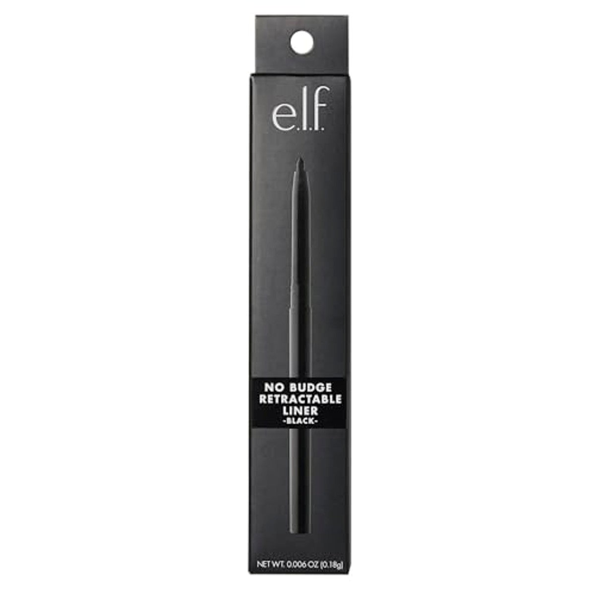 e.l.f. No Budge Intrekbare eyeliner, romig en ultra-gepigmenteerd, waterdicht, creëert gedurfde en gedefinieerde lijnen, zwart, 0,18 g – e.l.f.