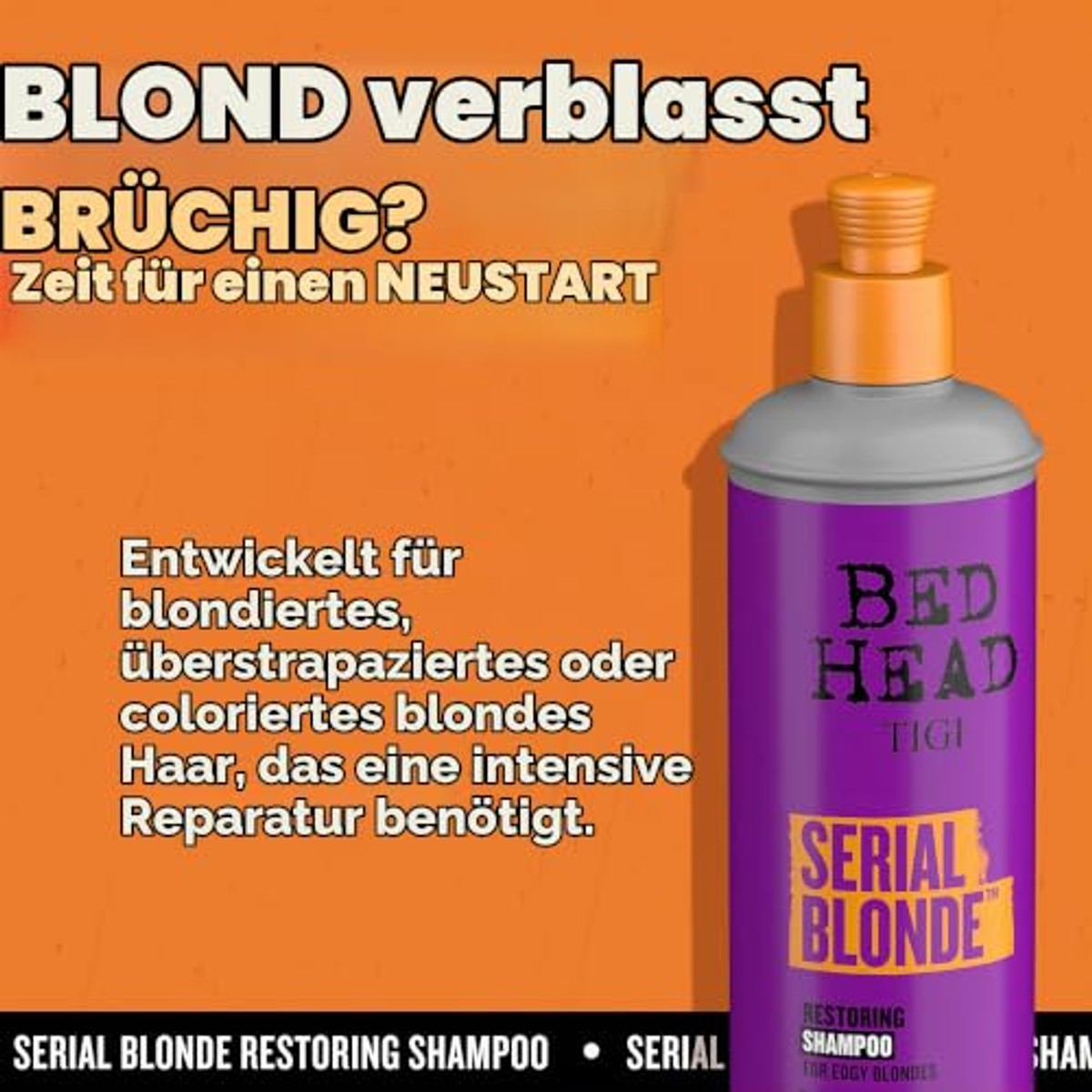 Bed Head by TIGI Serial Blonde Shampoo, dieptereinigend, 600 ml – TIGI