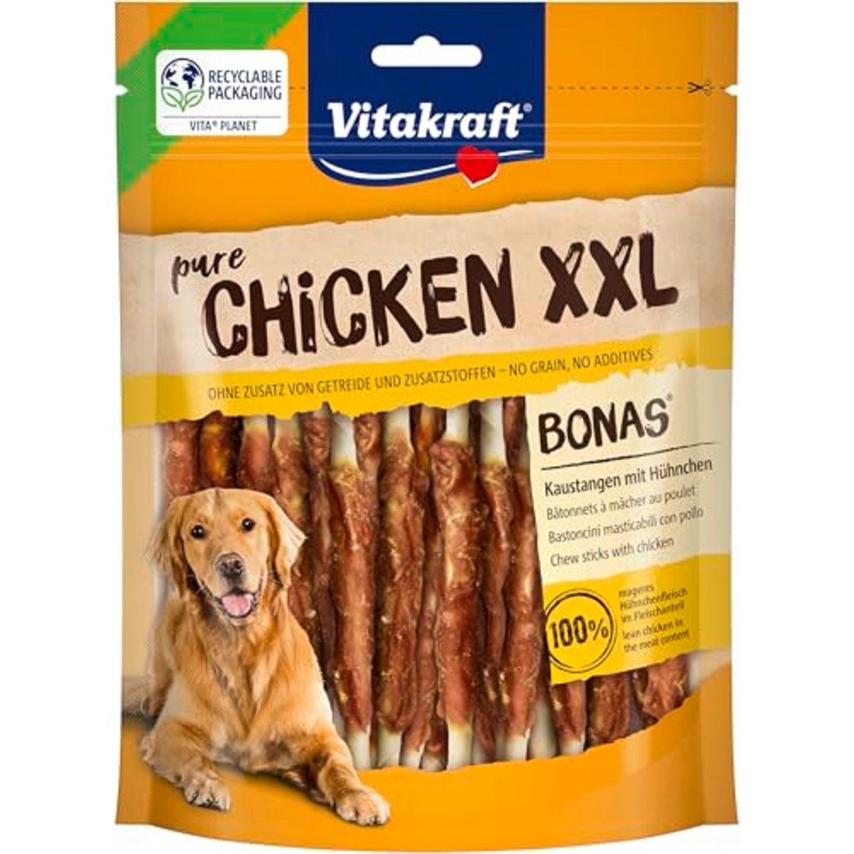 Vitakraft Pure Chicken XXL Bonas hondensnack kip 8 x 200 g - 3-pack
