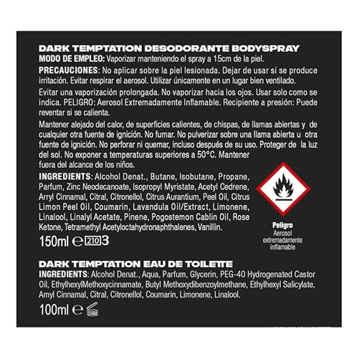 Axe Dark Temptation toilettas 150 ml + 100 ml – Axe