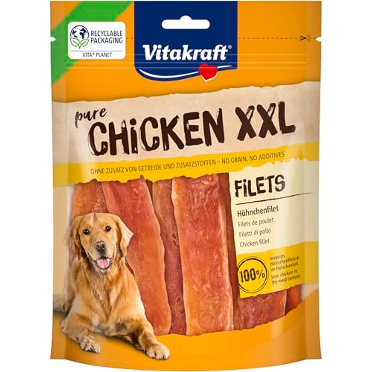Vitakraft Pure Chicken XXL Filets hondensnack kip 6 x 250 g - 6-pack