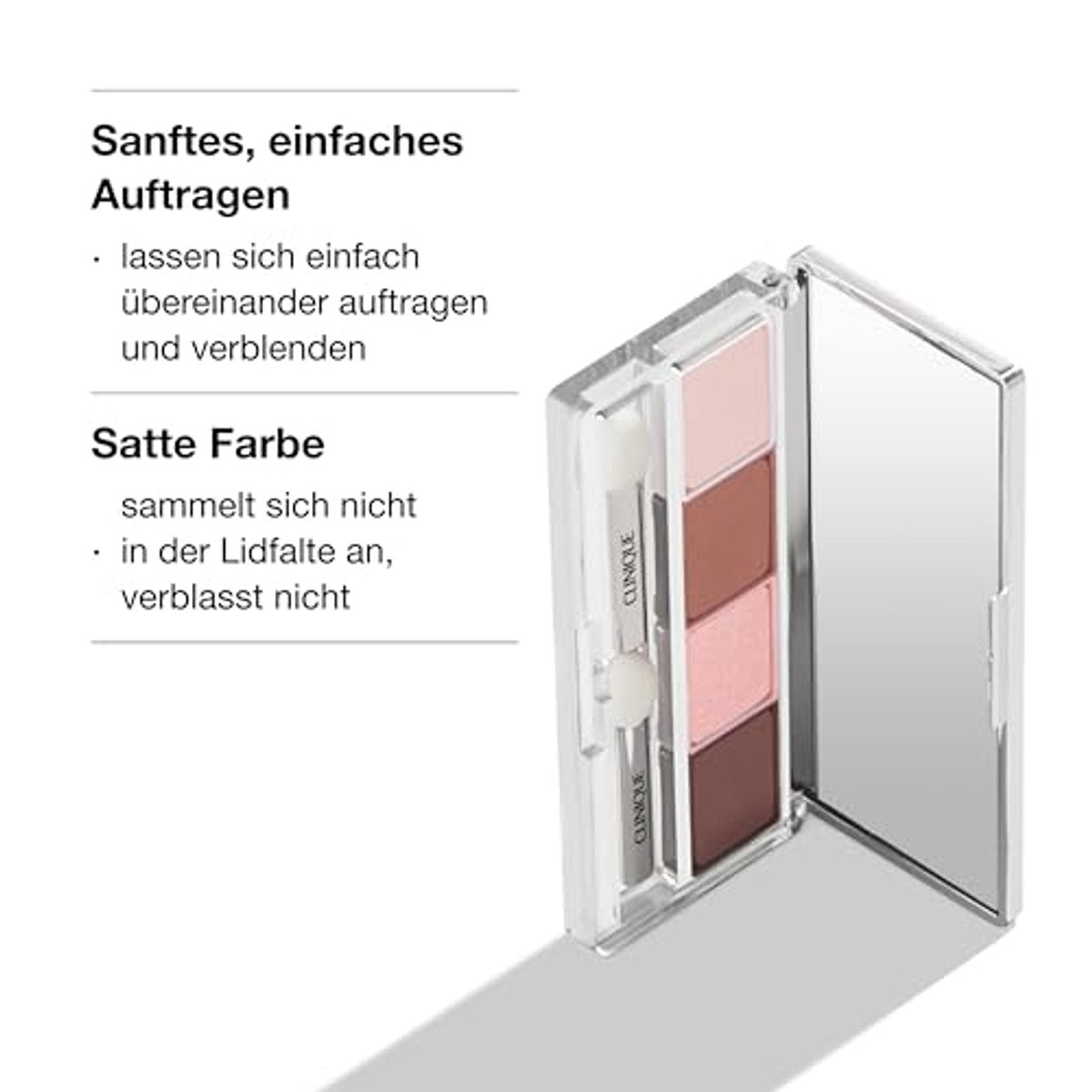 Clinique All About Shadow Quad Langhoudende oogschaduw in 4 weelderige kleuren, veegvast, kleurecht en veilig voor gevoelige ogen