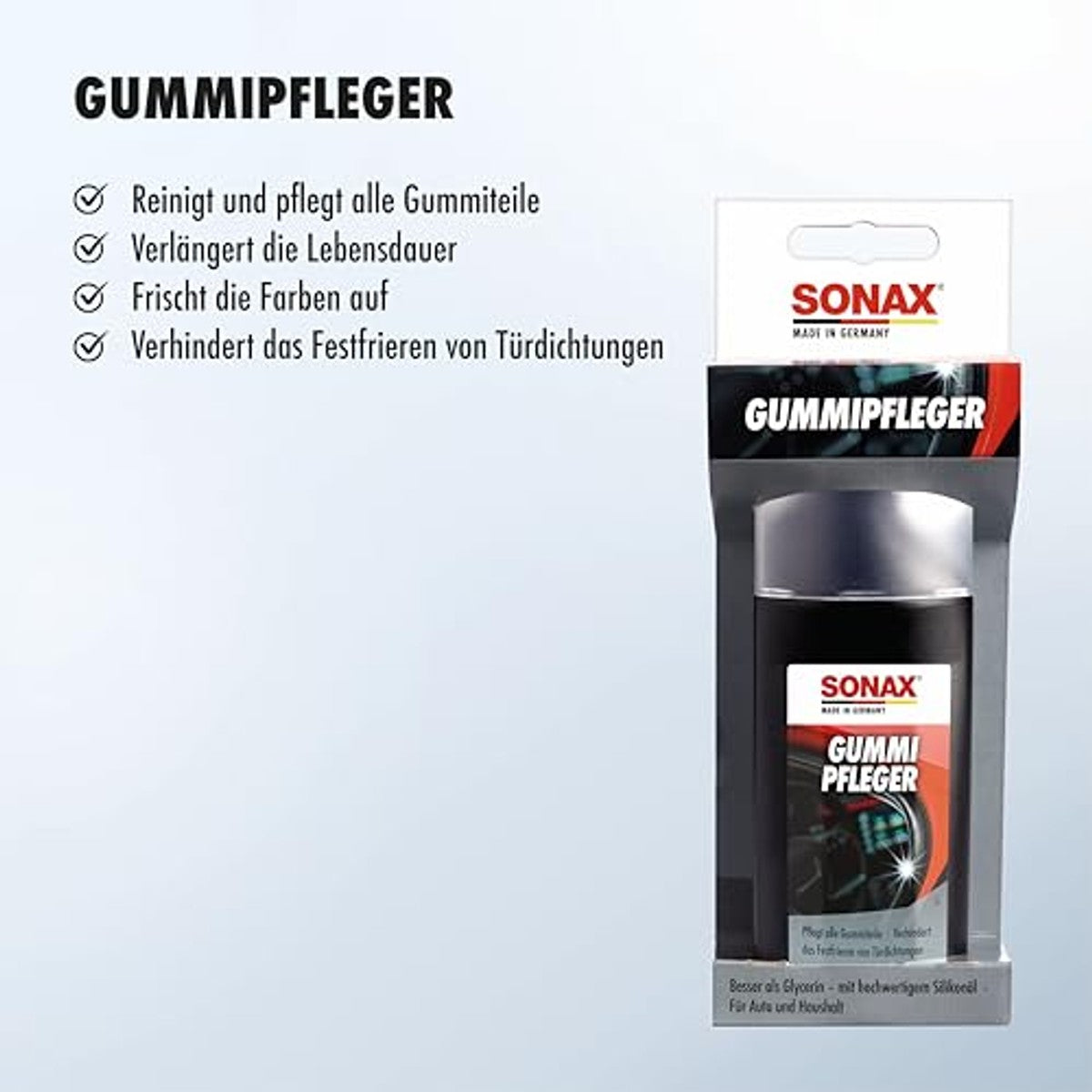 SONAX Rubberverzorging met sponsapplicator 6 x 100 ml - Voordeelverpakking