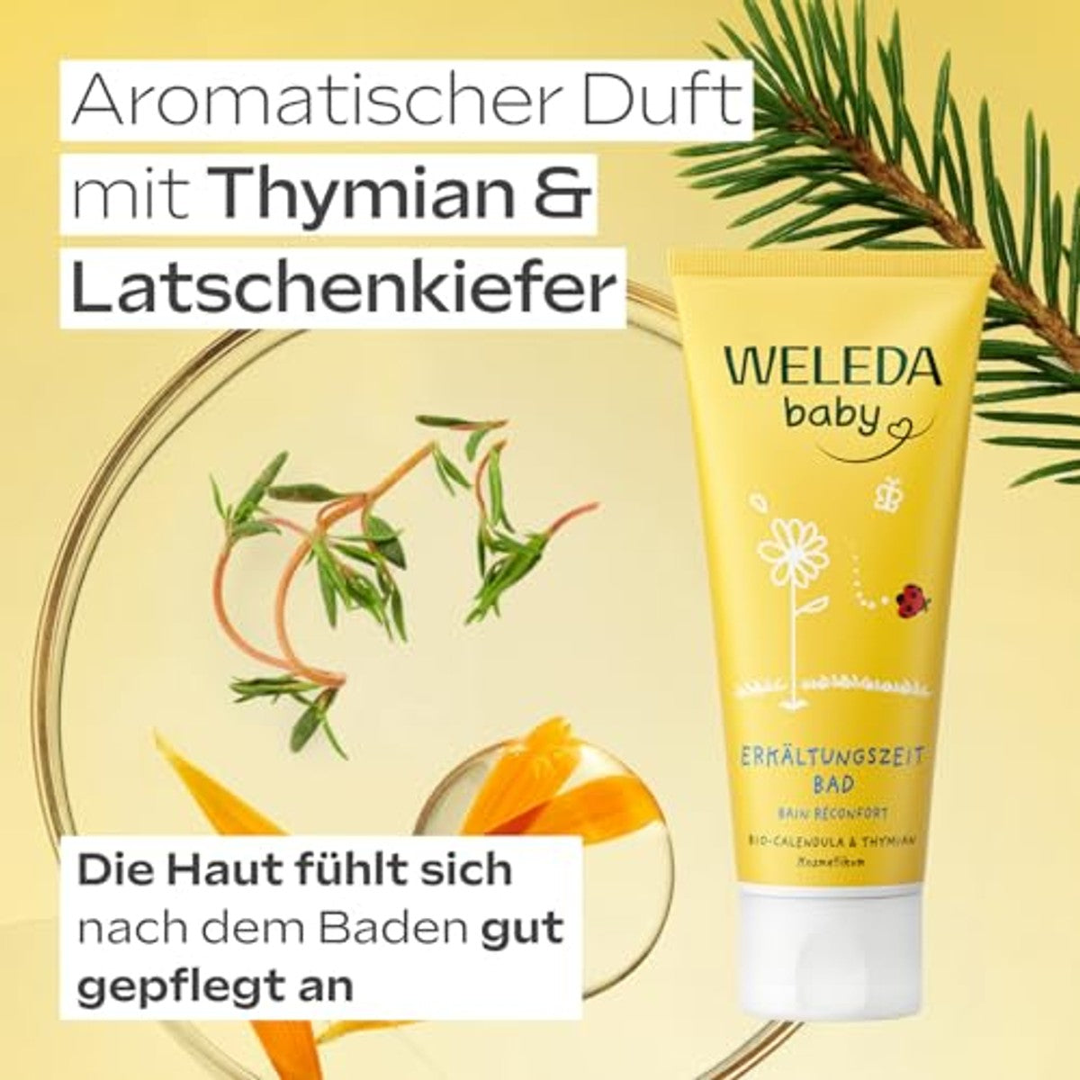 Weleda Bio Baby Calendula Verkoudheidsbad 75 ml - 3-pack