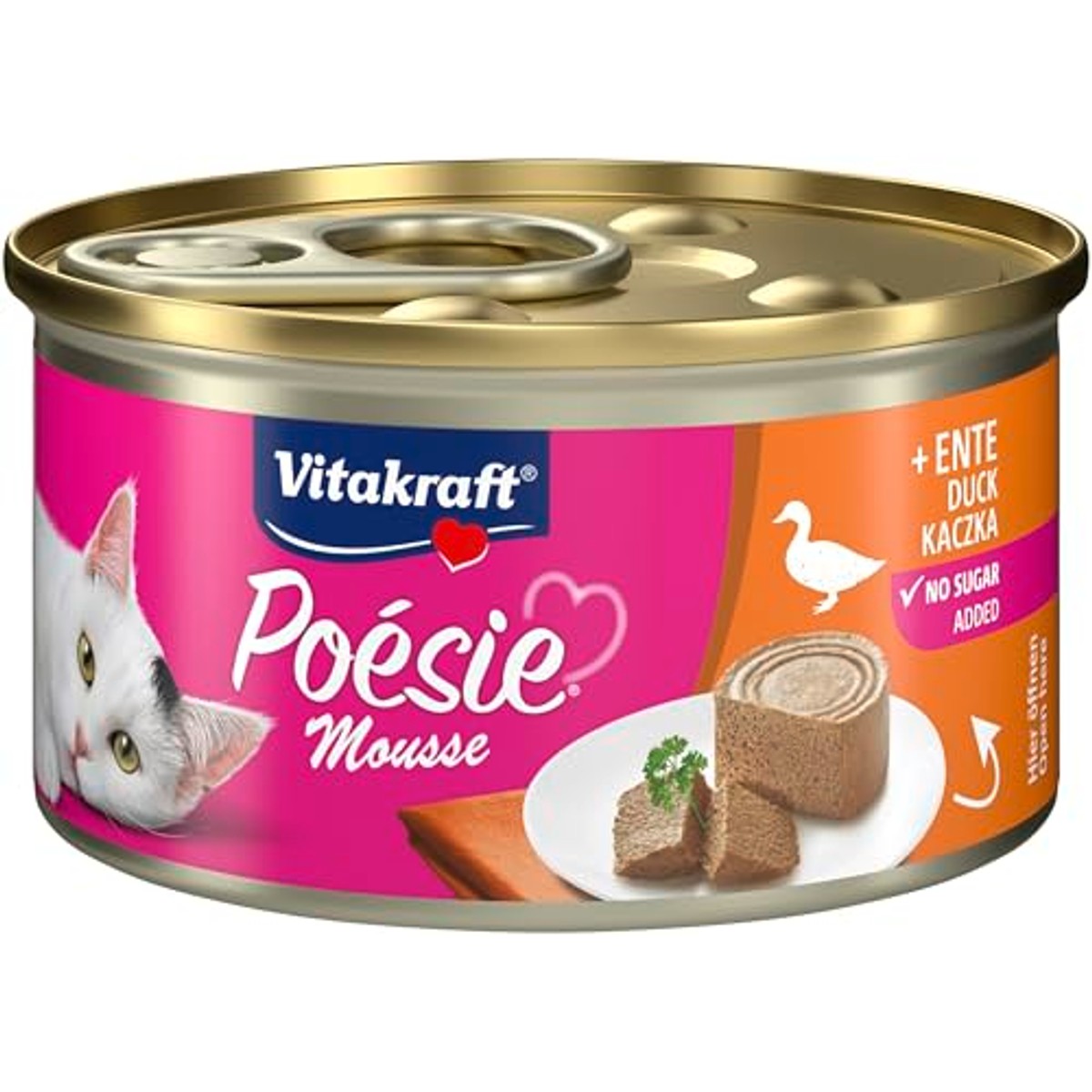 Vitakraft Poésie Mousse natvoer kattenvoer eend 12 x 85 g - 6-pack – foto 4