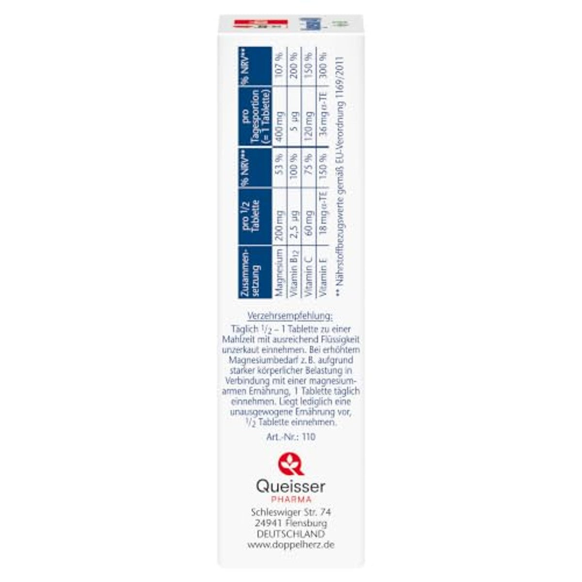 Doppelherz Magnesium 400 + B12 + C + E 30 Tabletten - 6-pack