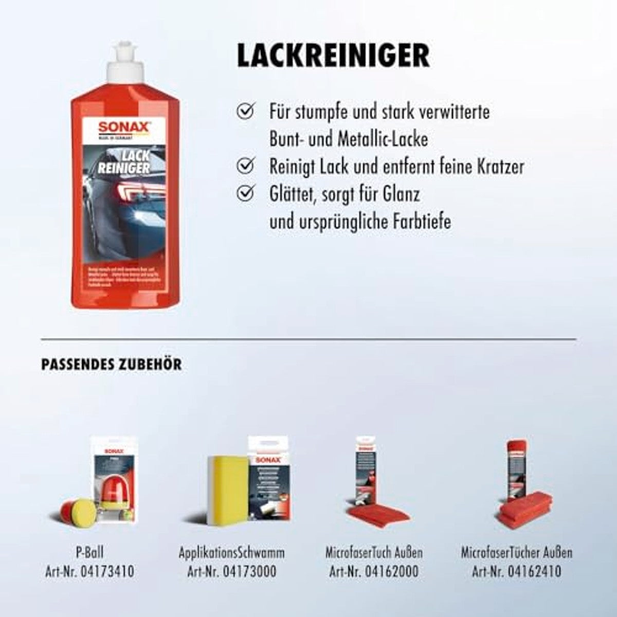 SONAX Lakreiniger 6 x 500 ml - Voordeelverpakking