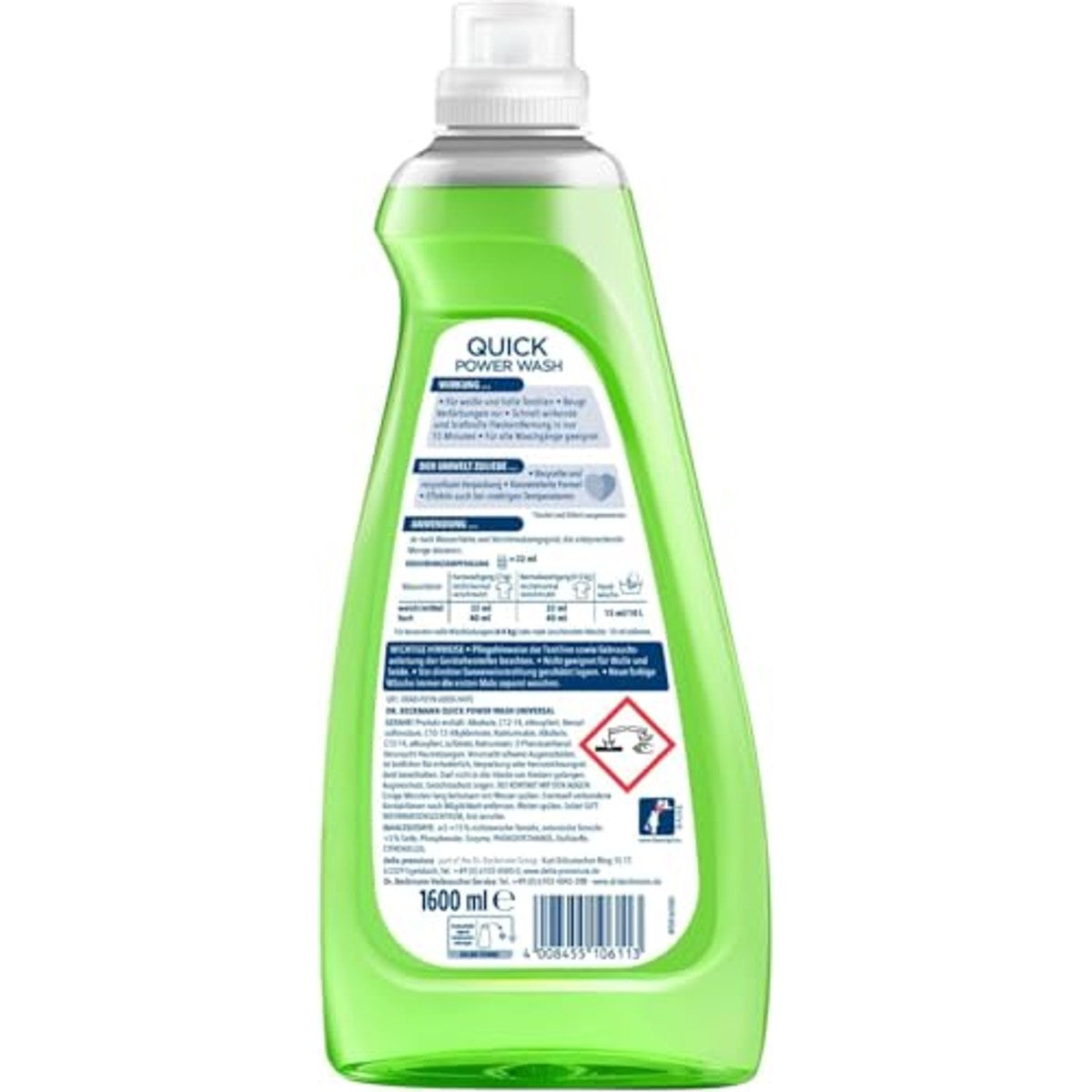 Dr. Beckmann Quick Power Wash Universal Wasmiddel 800 ml – Dr. Beckmann