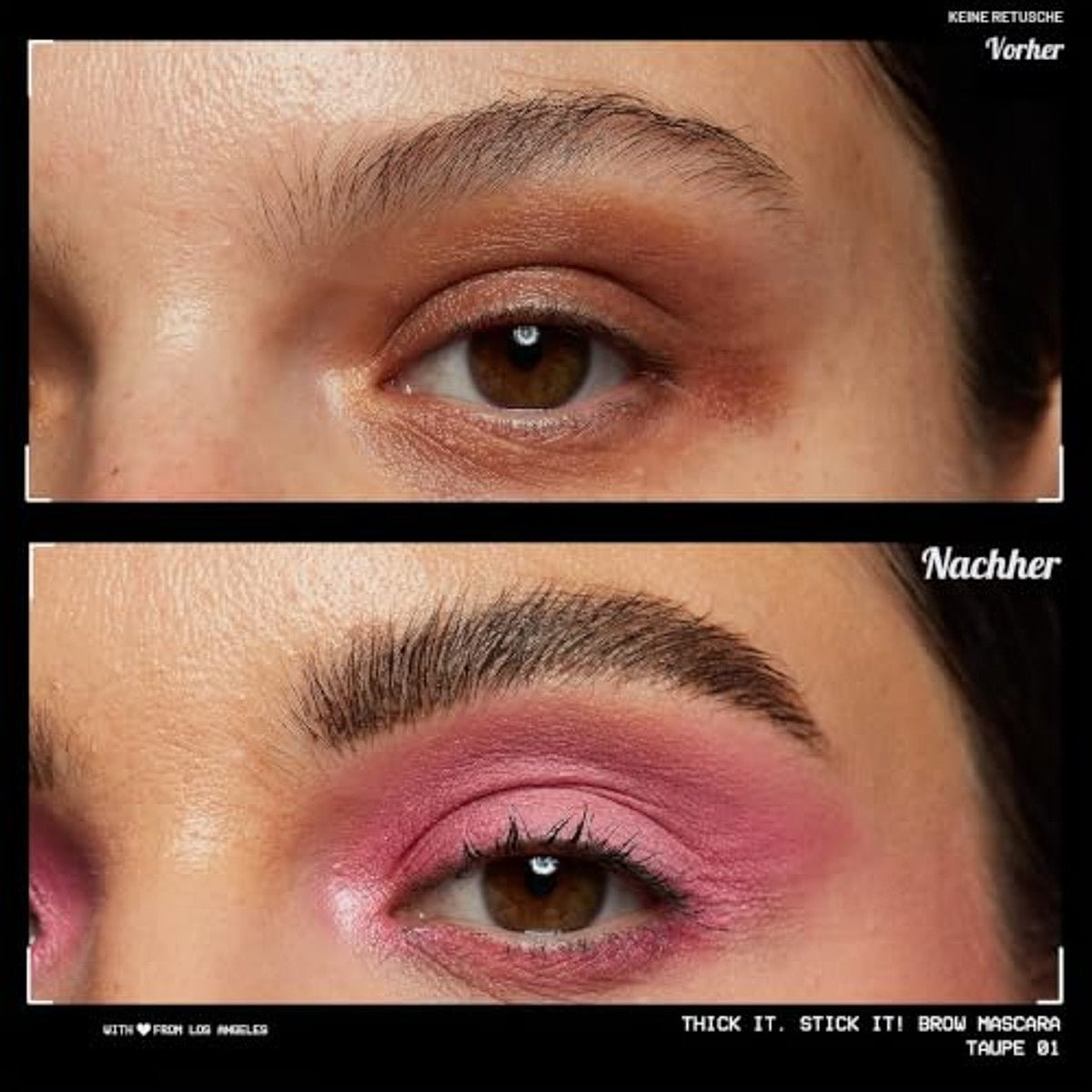 NYX Professional Makeup Wenkbrauwmascara met maximaal 16 uur houvast, voor getinte en vollere wenkbrauwen, Thick It. Stick It! Brow mascara, taupe (bruin) – NYX PROFESSIONAL MAKEUP