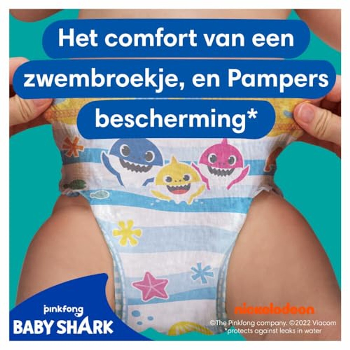 Pampers Splashers Baby Shark zwemluiers 5-6, 10 stuks, 14 kg+ – Pampers