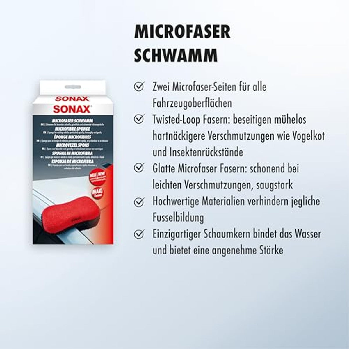 SONAX 428100 Microvezel Spons - 3-pack