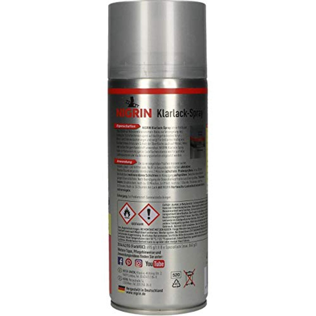 NIGRIN 74116 Blanke lak 3 x 400 ml - Voordeelverpakking