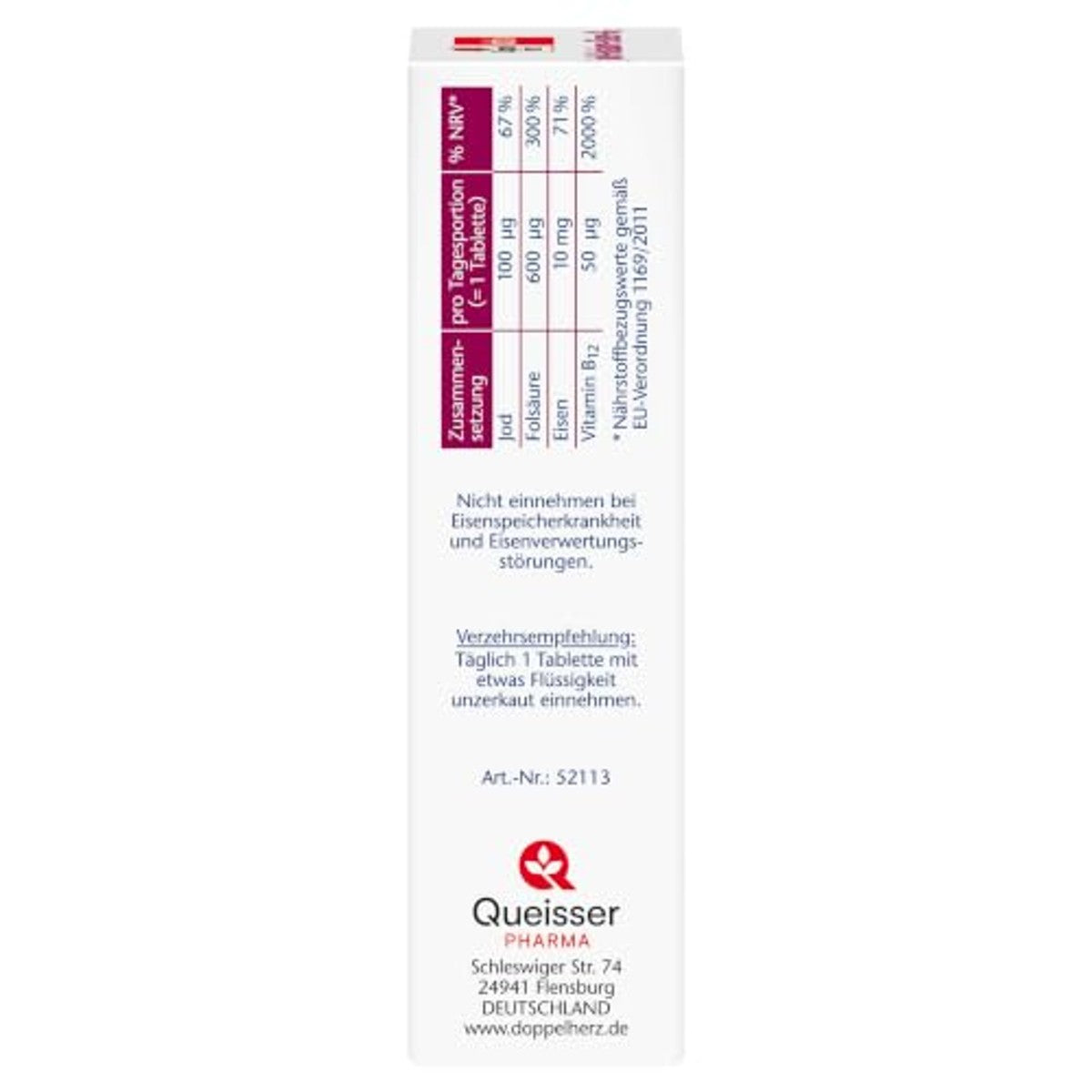 Doppelherz Jodium + foliumzuur + ijzer + B12 – Doppelherz