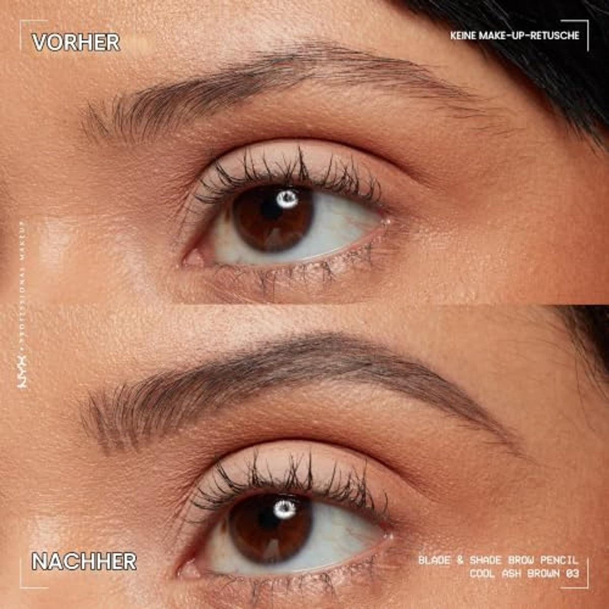 NYX Professional Makeup Wenkbrauwstift, met dubbelzijdige punt voor het definiëren van de wenkbrauwen, tot 16 uur veegvast en kleurecht, veganistische formule, Blade & Shade Nano, kleur: Cool Ash – NYX PROFESSIONAL MAKEUP