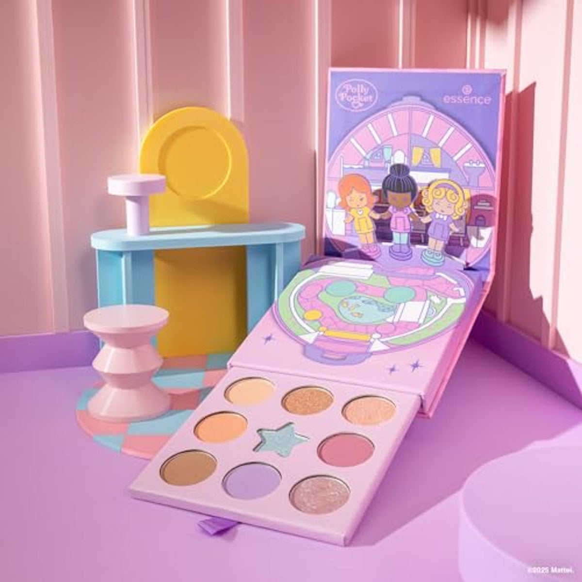 essence Polly Pocket oogschaduwpalet nr. 01 meerkleurig 9 kleuren - 3-pack
