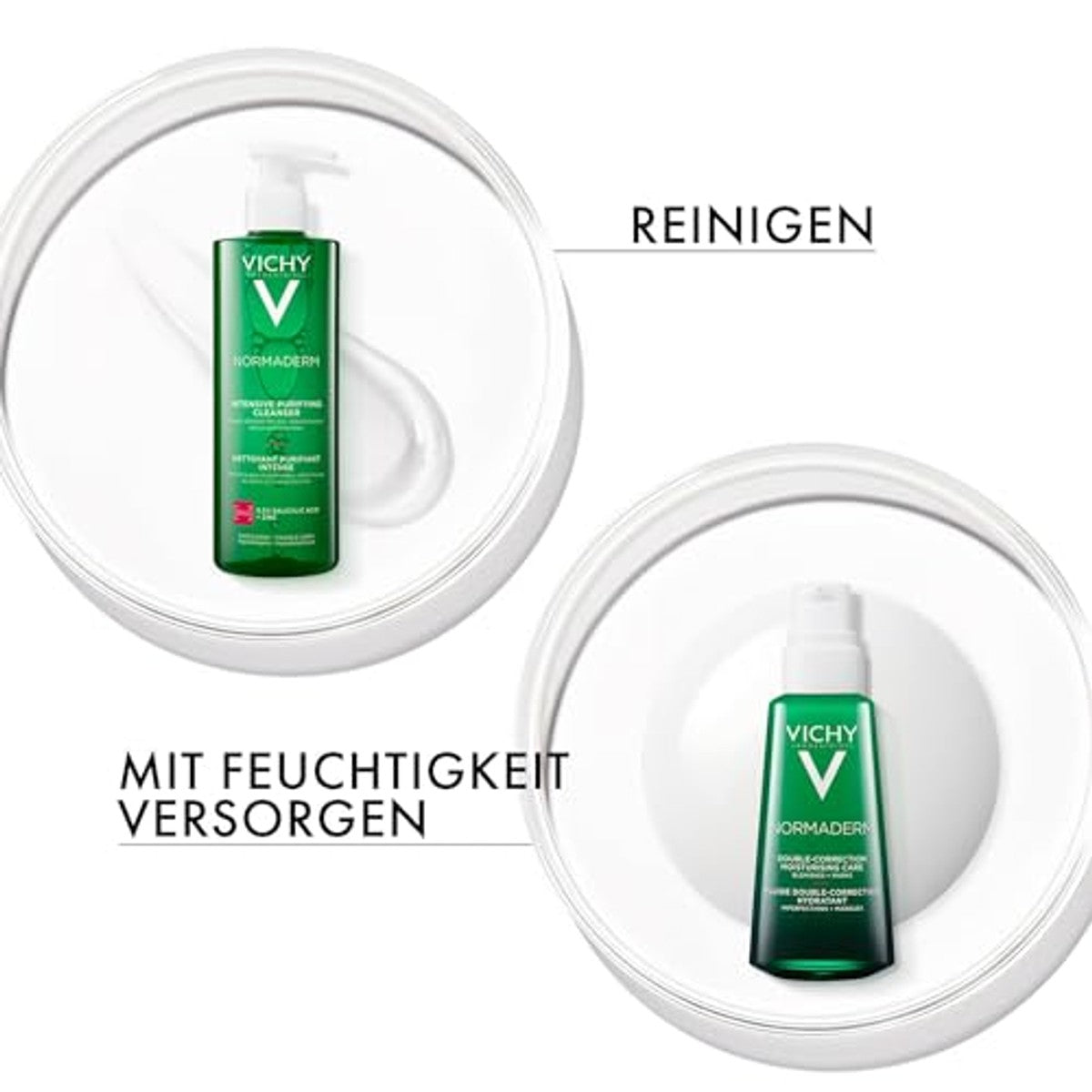 Vichy Normaderm Set Phytosolution Reinigingsgel & Verzorging 400 ml + 50 ml