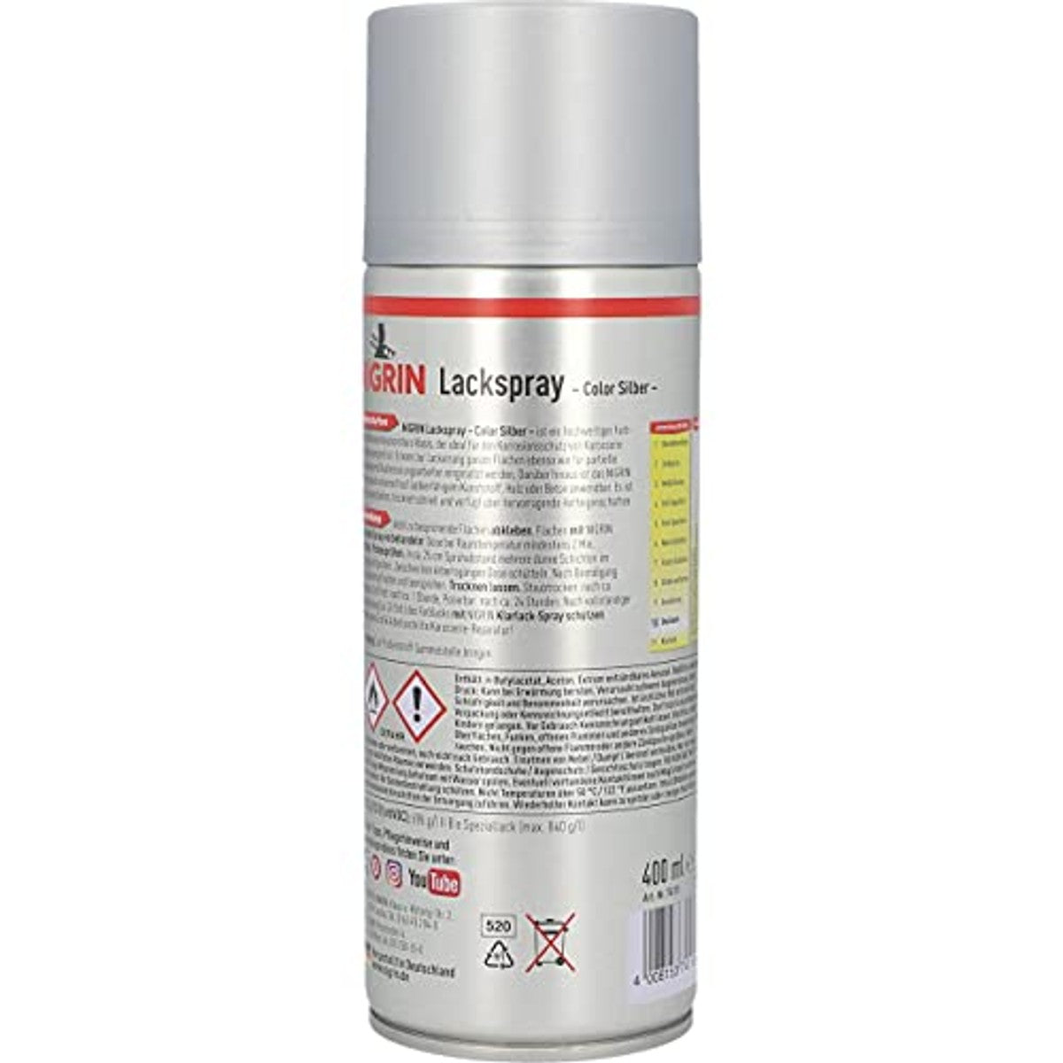 NIGRIN Lakspray zilver 400 ml verpakking van 2 – NIGRIN