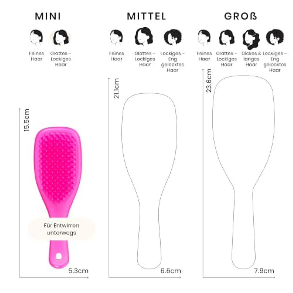 Tangle Teezer Ultimate Detangler Klein Roze - 6-pack