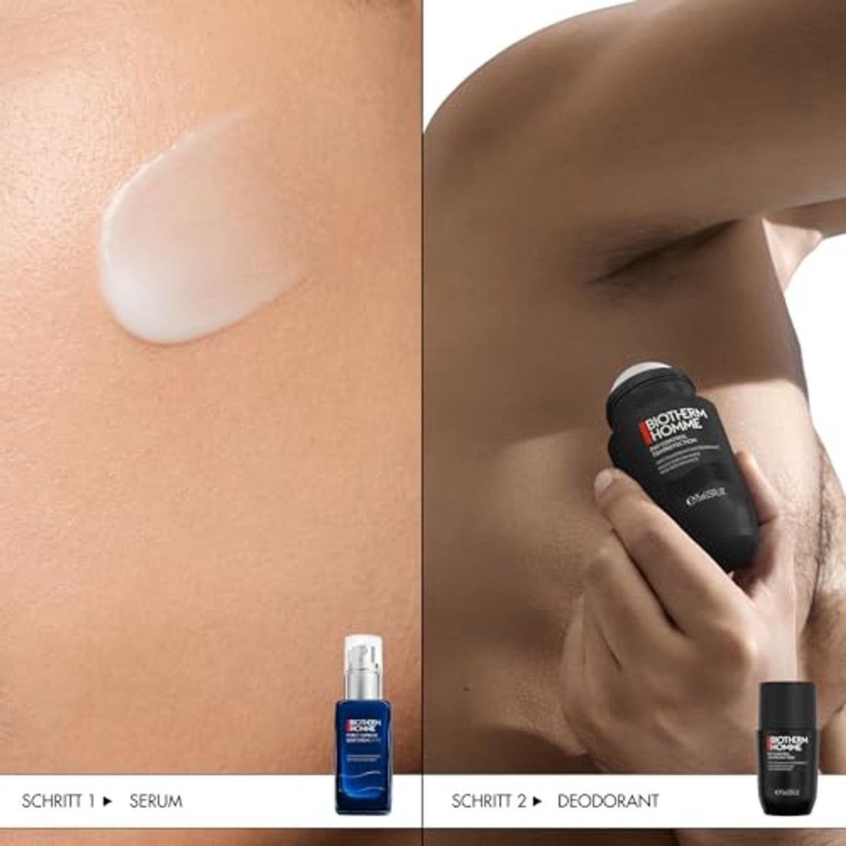 Biotherm Homme Onderhoudsset Day Control 72H Deo Roll-On 75 ml & Force Supreme Blue Serum 30 ml - 6-pack