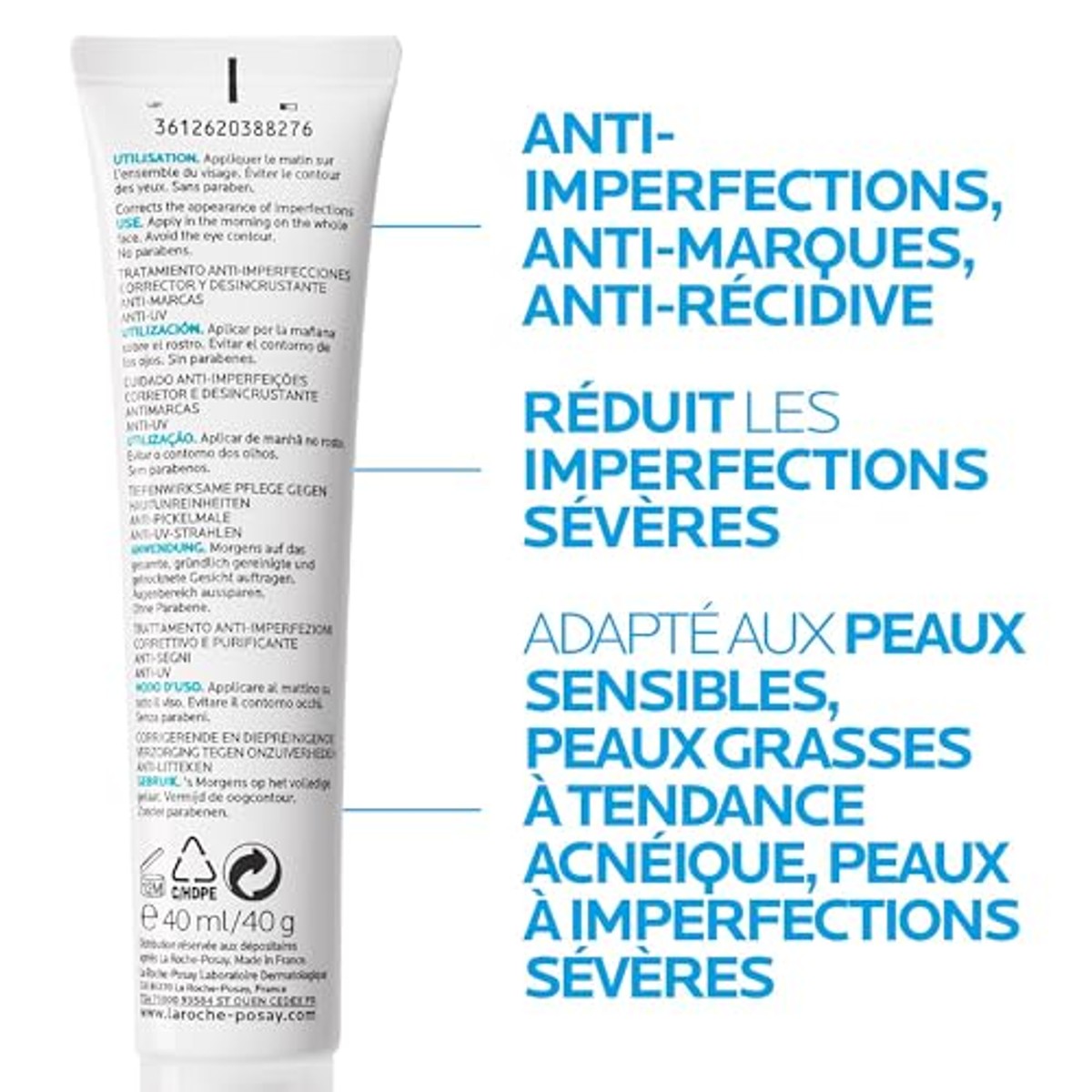 La Roche-Posay Effaclar Duo+M SPF 30 Anti-Puistjes Crème 40 ml - 6-pack