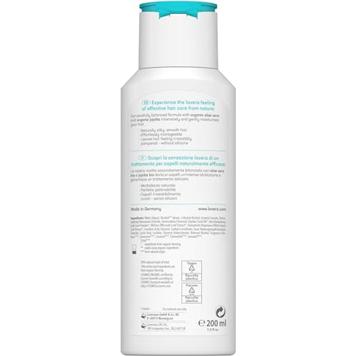 lavera BASIS SENSITIVE Hydraterende conditioner 6 x 200 ml - Voordeelverpakking – foto 4