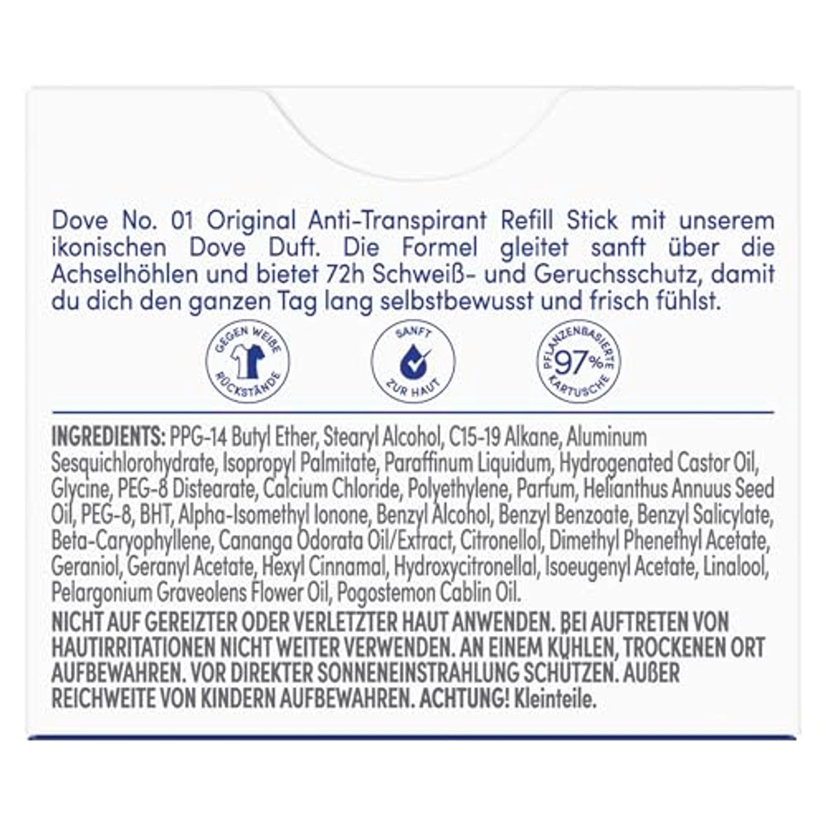 Dove No. 01 Original Refill Deo Stick 35 ml – Dove