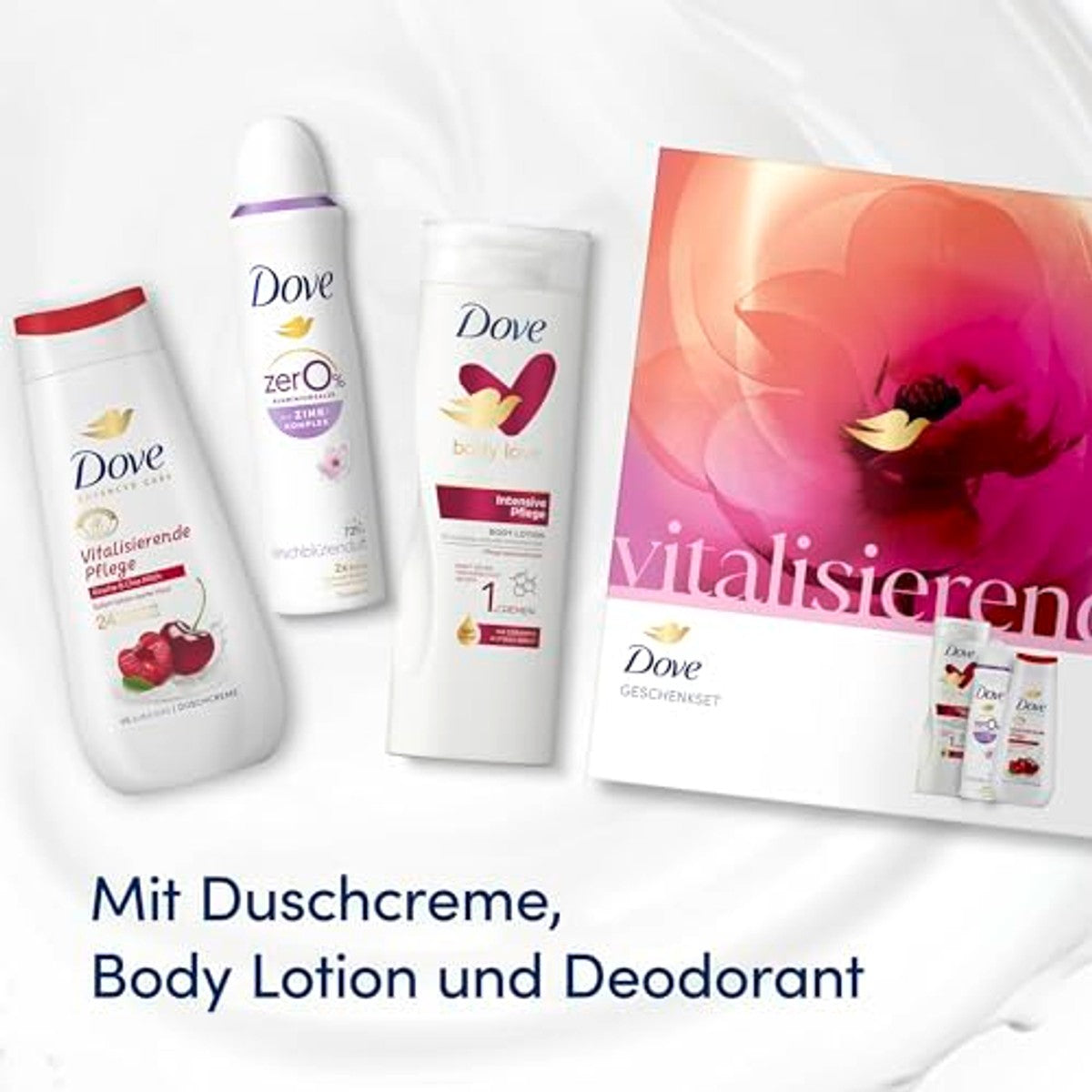 Dove Vitaliserende cadeauset 225 ml + 400 ml + 6 x 150 ml - Voordeelverpakking