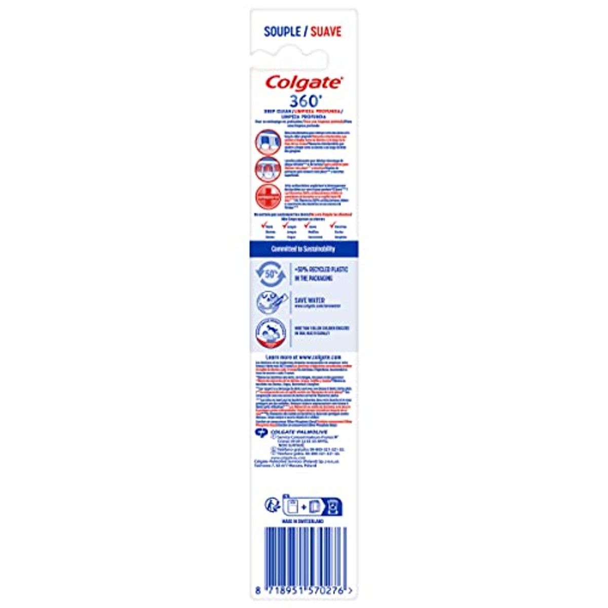 Colgate 360 Deep Clean zachte tandenborstels 6 x 12 stuks - Voordeelverpakking