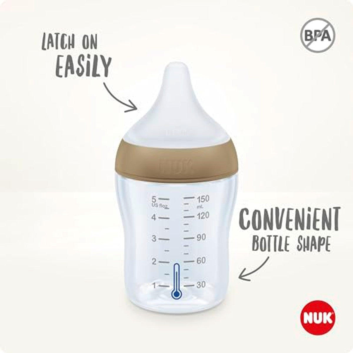 NUK Perfect Match Babyfles Regenboog 6 x 150 ml - Voordeelverpakking