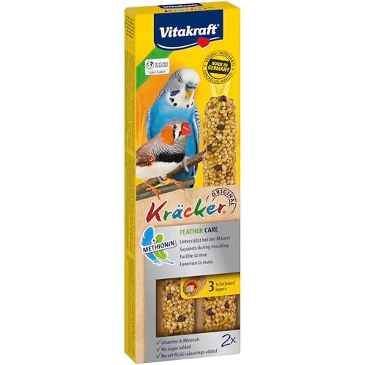 Vitakraft Cracker vogelsnack parkieten vitaminen 10 x 60 g - 6-pack