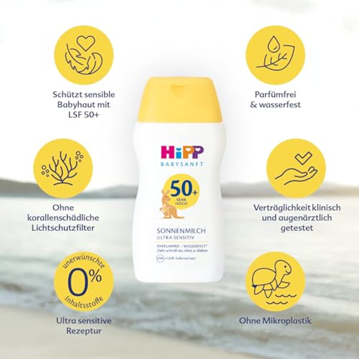HiPP Babysanft Zonnemelk SPF 50+ 3 x 200 ml - Voordeelverpakking