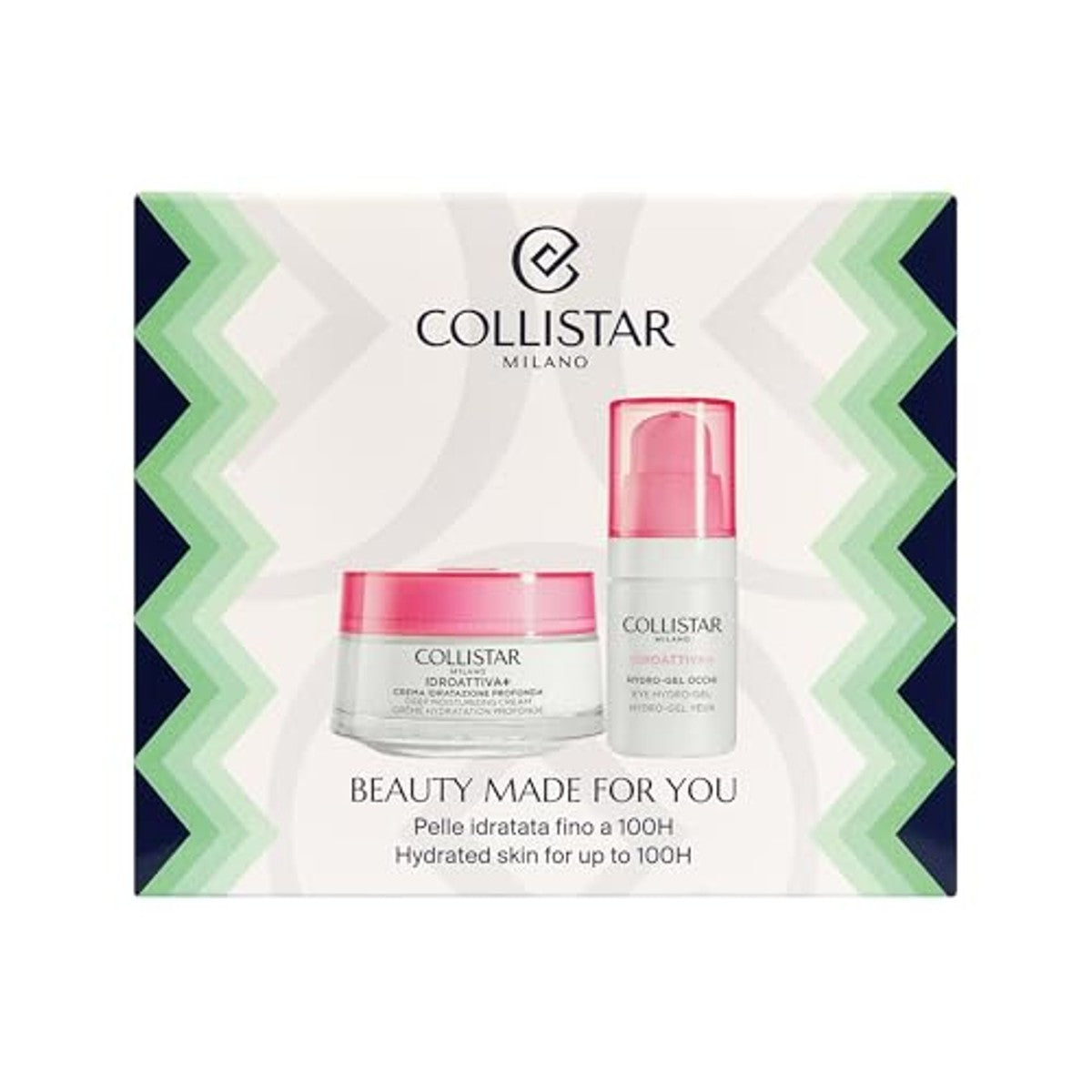 Collistar Idroattiva+ Cadeauset Hydraterende Crème 50 ml + Hydro-Gel Oogverzorging 15 ml - 6-pack