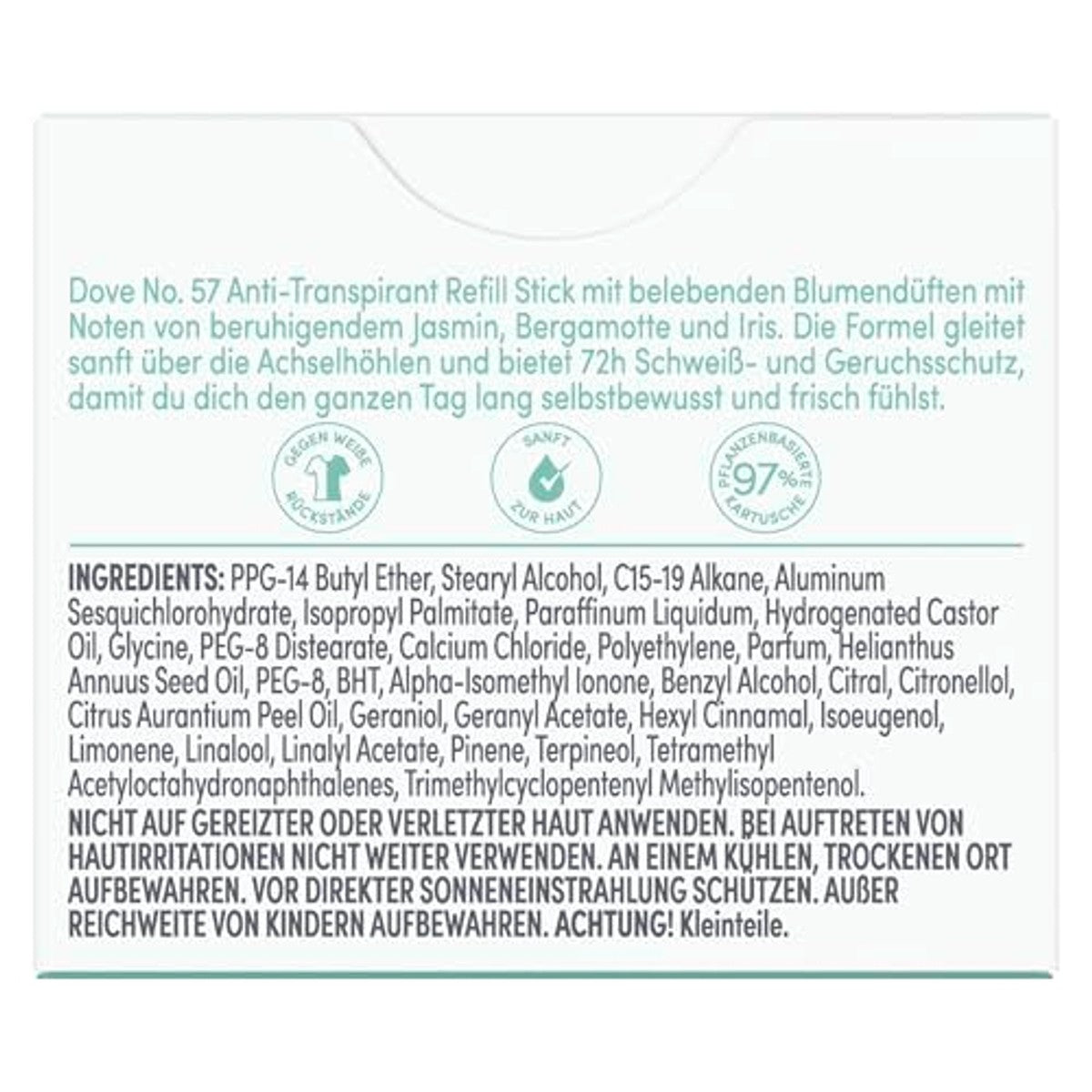 Dove Refill Deo Stick nr. 57 jasmijn & bergamot 6 x 35 ml - Voordeelverpakking