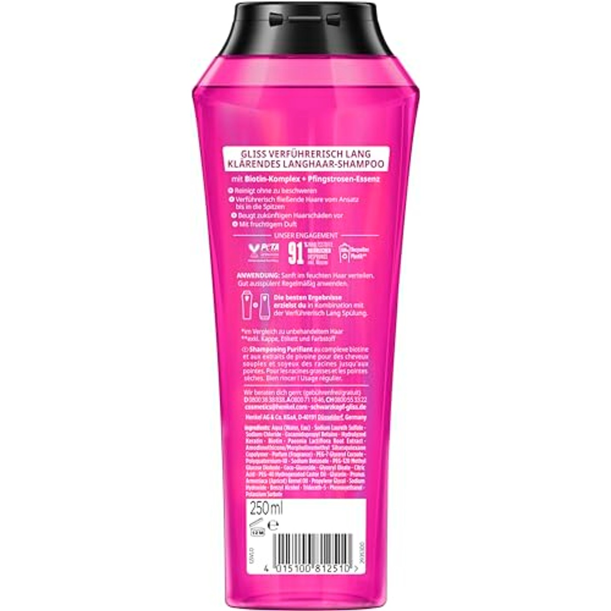 Gliss Verleidelijk lang shampoo 250 ml (4 stuks) – Gliss
