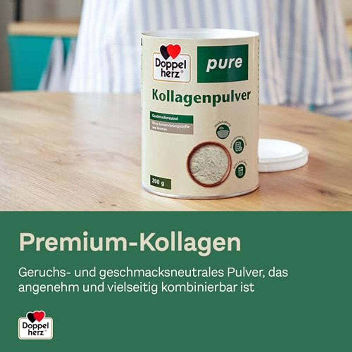Doppelherz Pure Collageenpoeder Smaakneutraal 2 x 200 g - 6-pack
