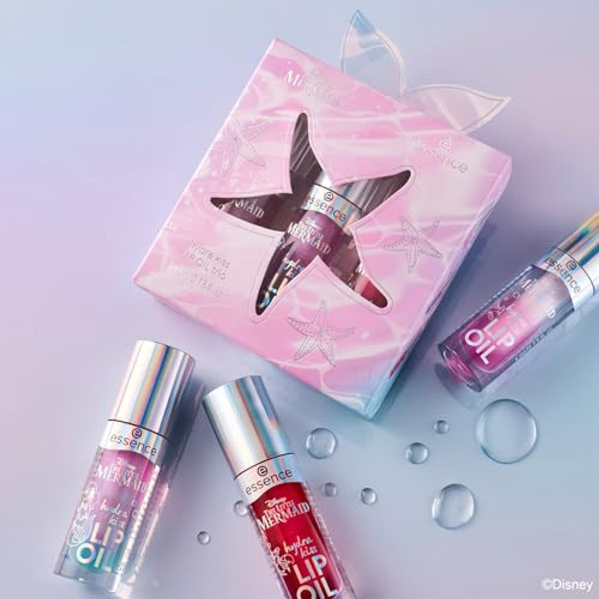 essence Disney The Little Mermaid lip oil trio, 4 ml - 3-pack