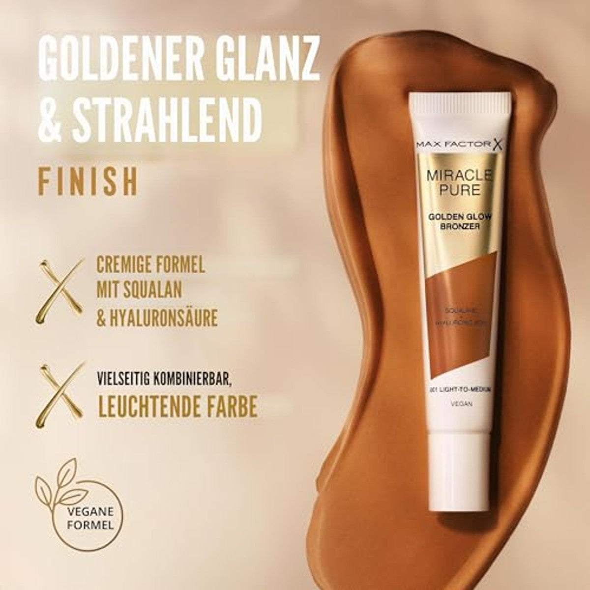 Max Factor Miracle Pure Golden Glow Bronzer 001 Light to Medium 15 ml - 3 stuks