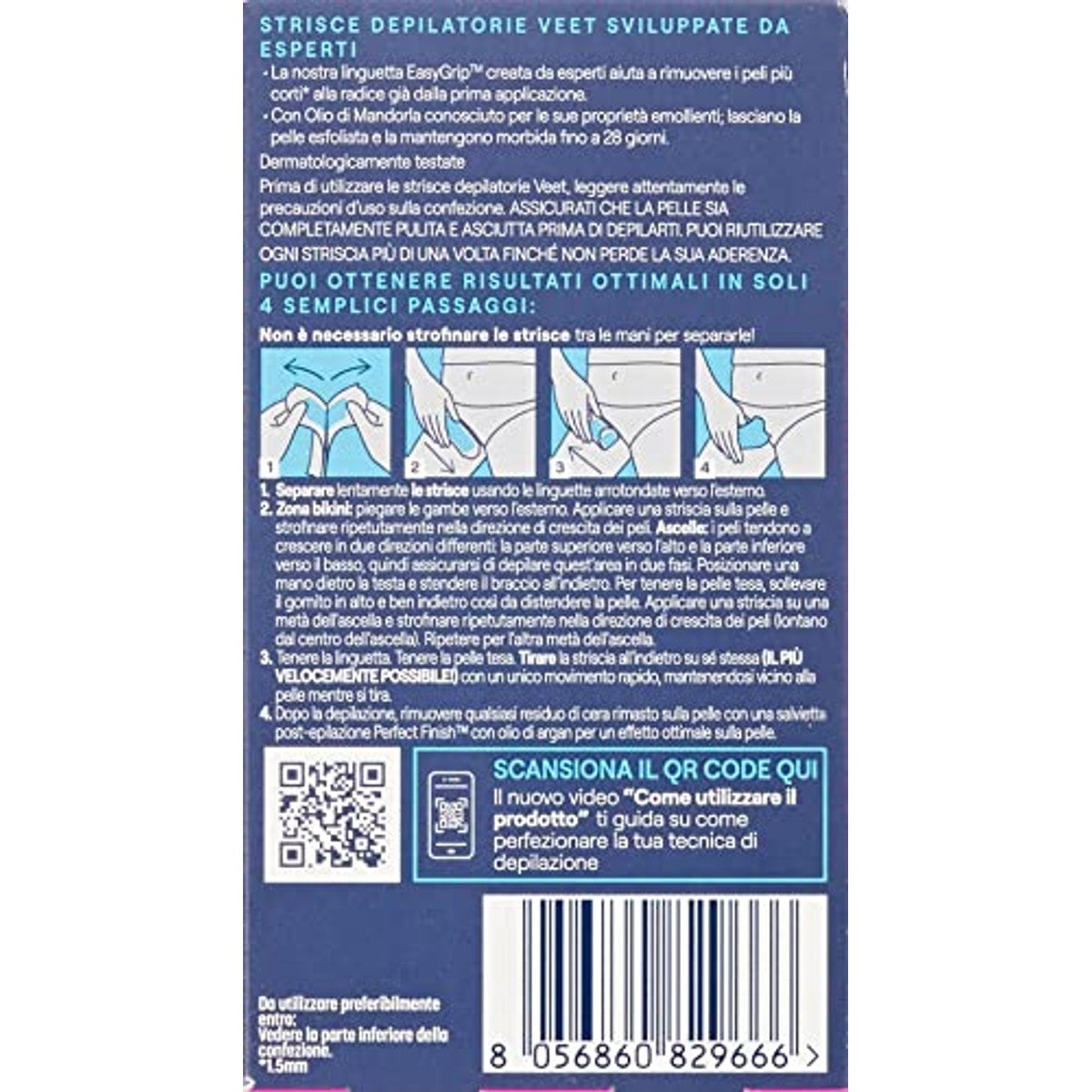Veet Expert strepen oksel- en bikinizone 16 strepen – Veet